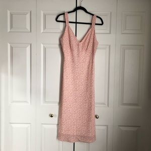 Charlie Holiday Floral Tea Length V-Neck Dress NWT